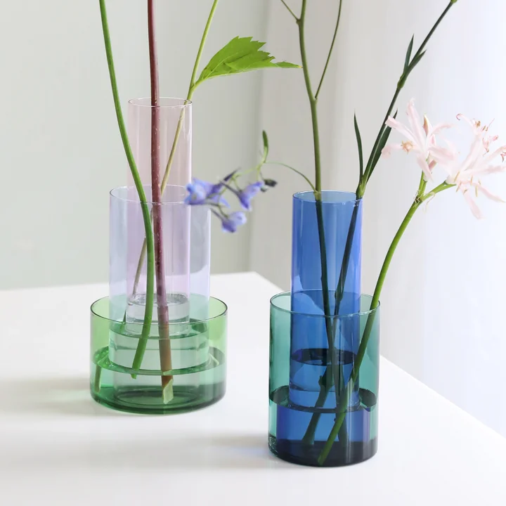 & klevering - Amphi Vase small et large, vert