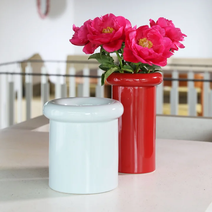 & klevering - Turban Vase, mist et bourgogne