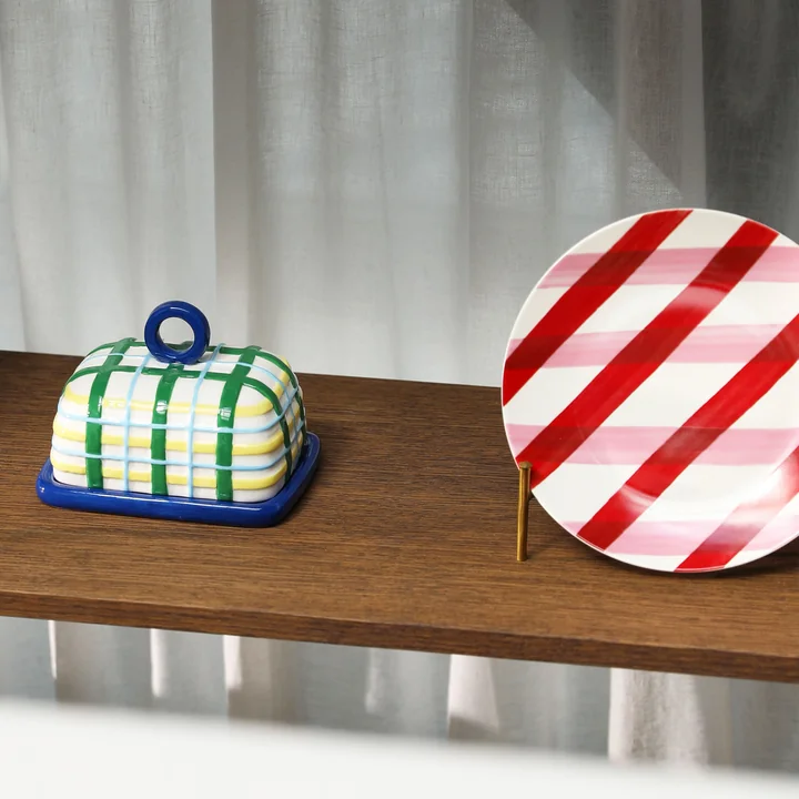 & klevering - Plaid Beurrier, bleu, assiette Bliss