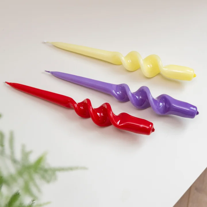 & klevering - Alpha Bougies à tige, sunset (set de 3)