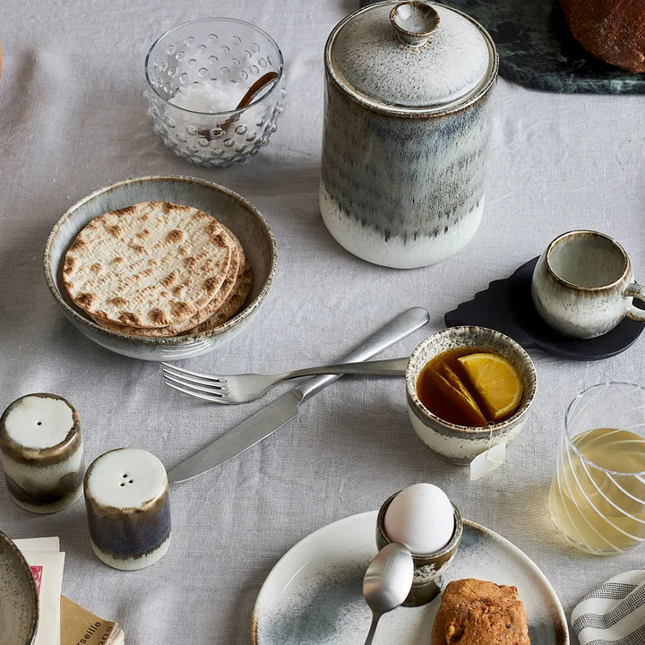 Bloomingville - Paula boîte de rangement, 1,3 L, gris / multicolore