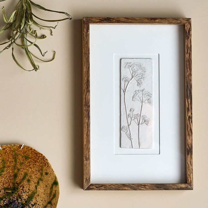 Bloomingville - Mey tableau mural avec cadre, 30,5 x 48,5 cm, sapin naturel