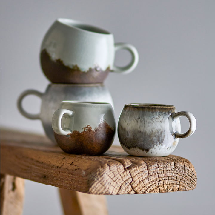 Bloomingville - Paula Tasse à expresso, Ø 7 x 6 cm, gris
