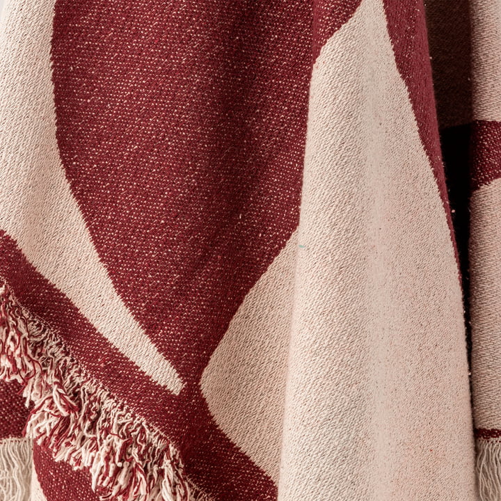 Bloomingville - Olica couverture, 130 x 160 cm, rouge