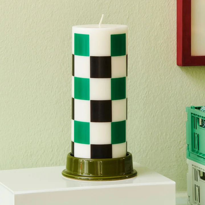 HAY - Column Bougeoir M, army green avec Column Bougie M