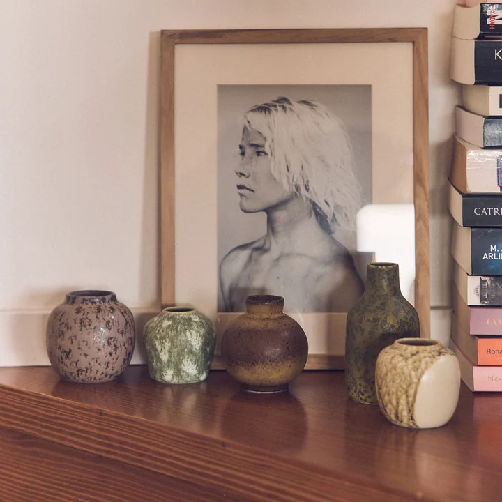 HKliving - 70's Vases en céramique, pursuit (set de 5)