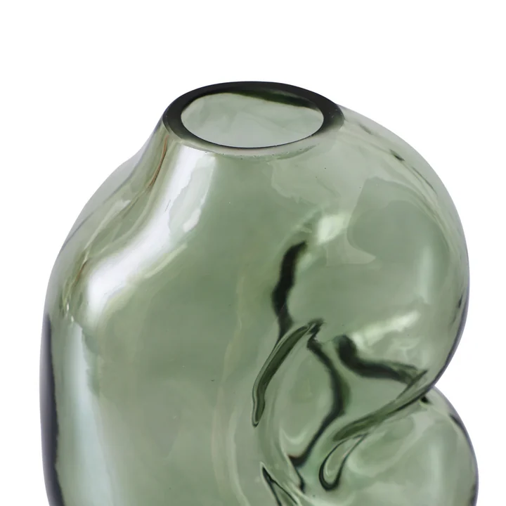HKliving - Gleam Vase en verre small, olive