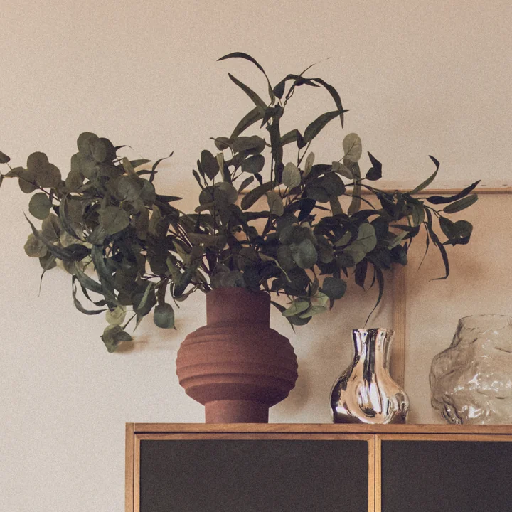 HKliving - Handcarved Vase en terre cuite, Bulb