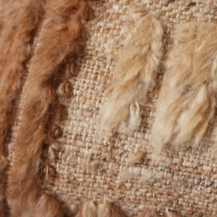 HKliving - Natural Coussin, 40 x 25 cm, furry
