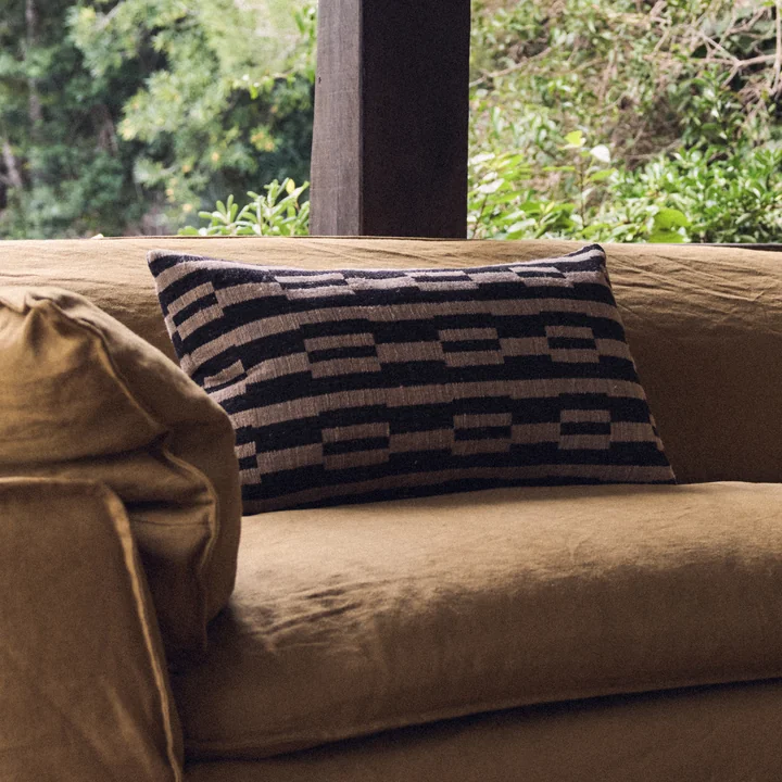 HKliving - Natural Coussin, 70 x 40 cm, monochrome