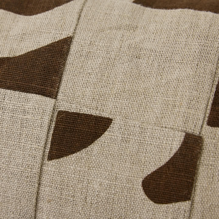 HKliving - Natural Patched Coussin, 70 x 30 cm, beige / marron