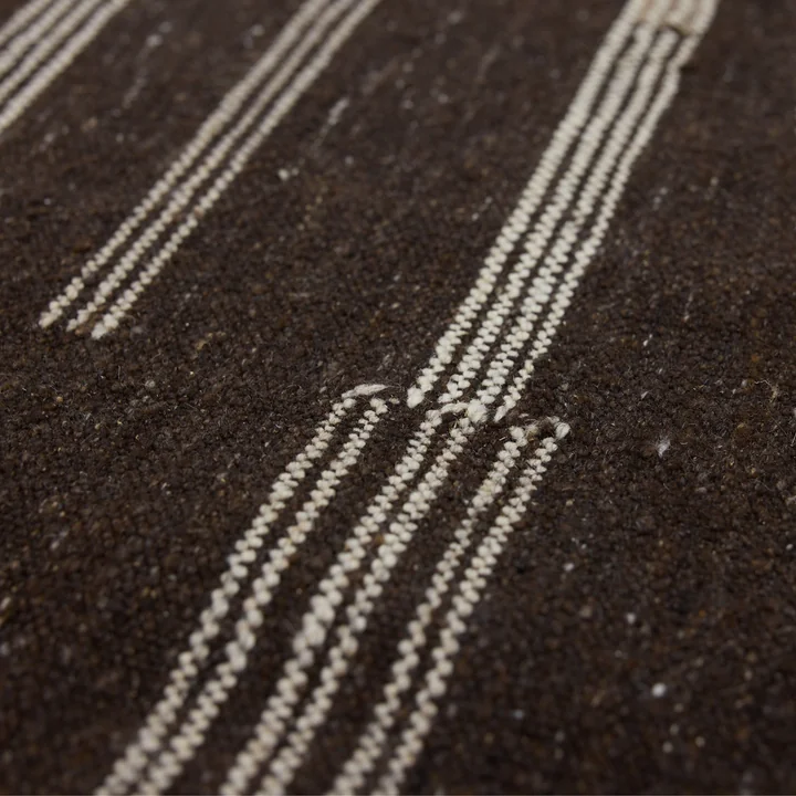 HKliving - Striped Kelim Tapis en laine, 150 x 240 cm, marron