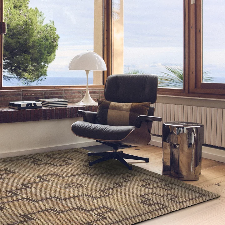 HKliving - Tapis Touareg en jute, 200 x 300 cm, marron