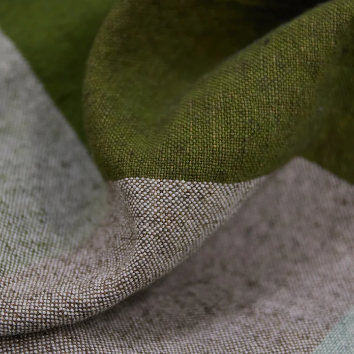 HKliving - Vida Check Nappe, 140 x 220 cm, menthe / olive