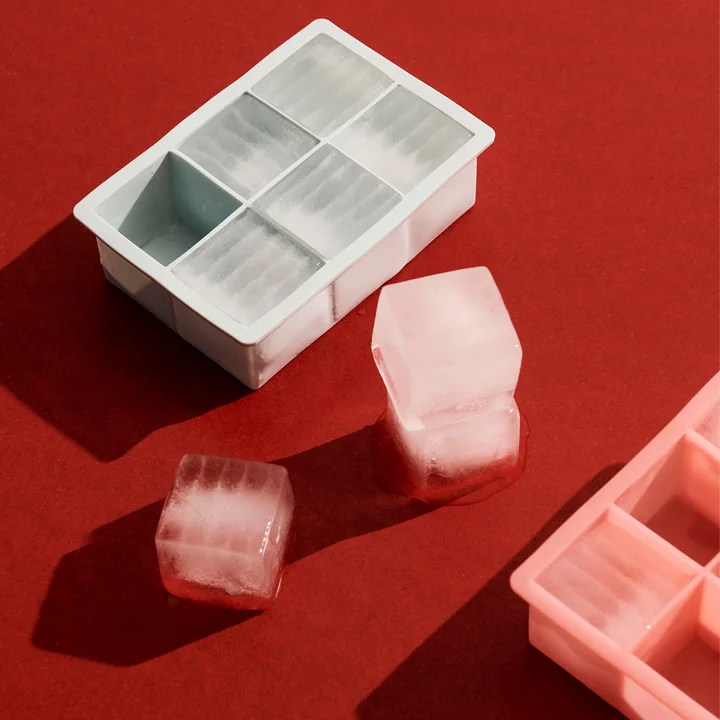 HAY - Machine à glaçons silicone rectangulaire XXL, Cubes, bleu glacé