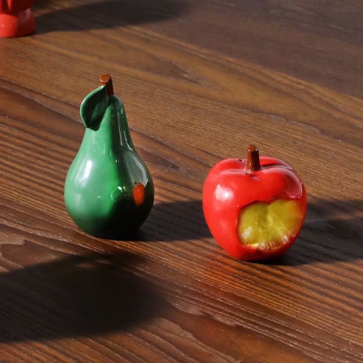 & klevering - Haines salière et poivrière, pomme & poire, multicolore