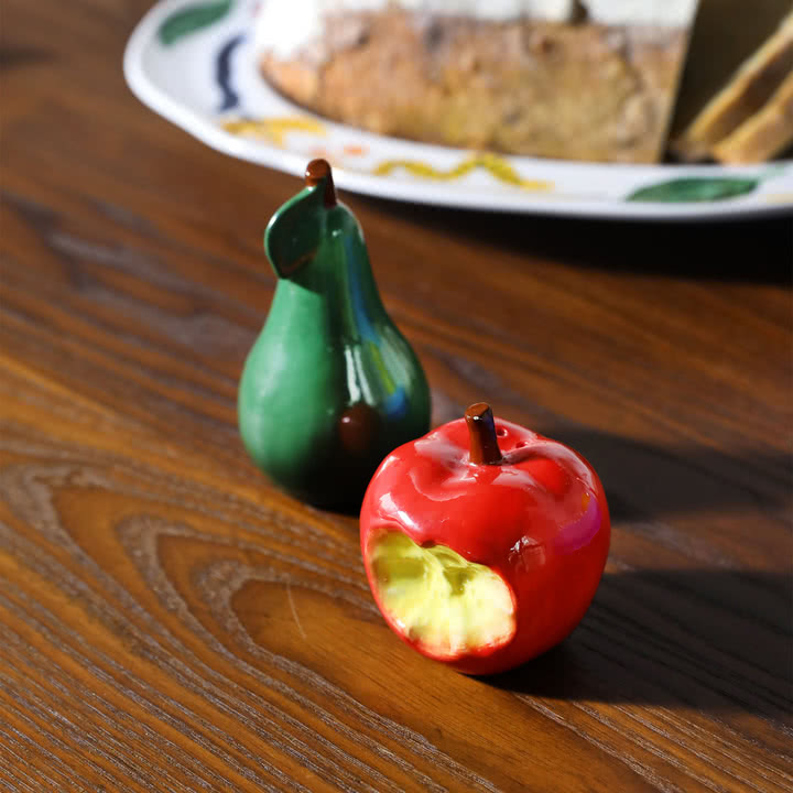 & klevering - Haines salière et poivrière, pomme & poire, multicolore