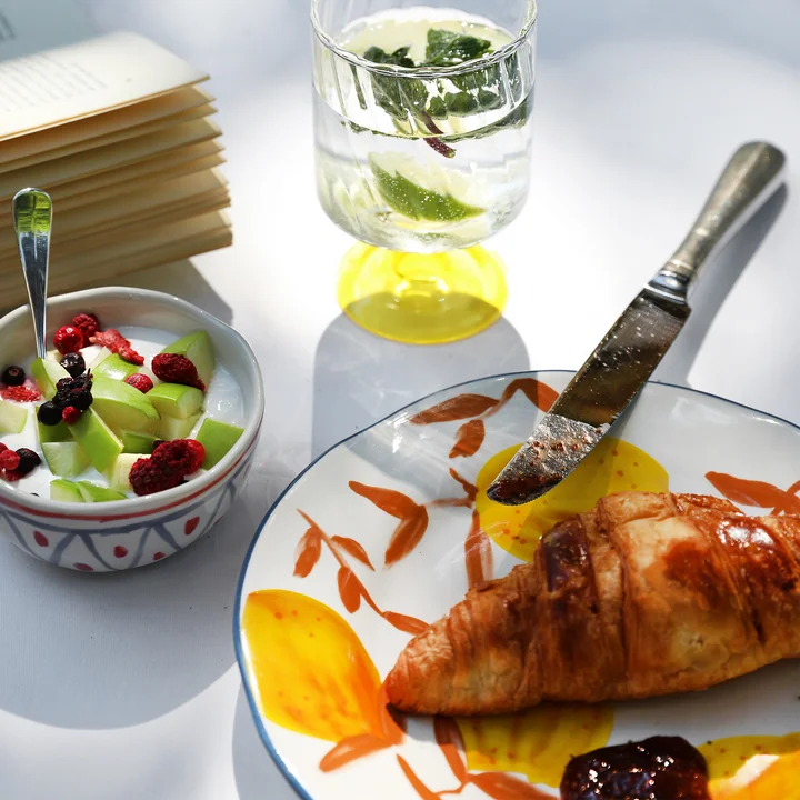 & klevering - Lemon Assiette branche, Ø 22 cm, multicolore