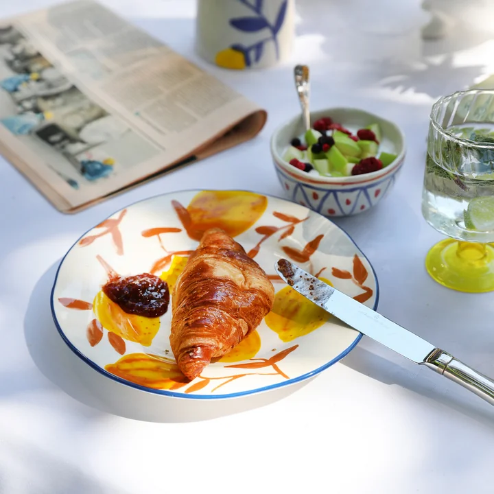 & klevering - Lemon Assiette branche, Ø 22 cm, multicolore