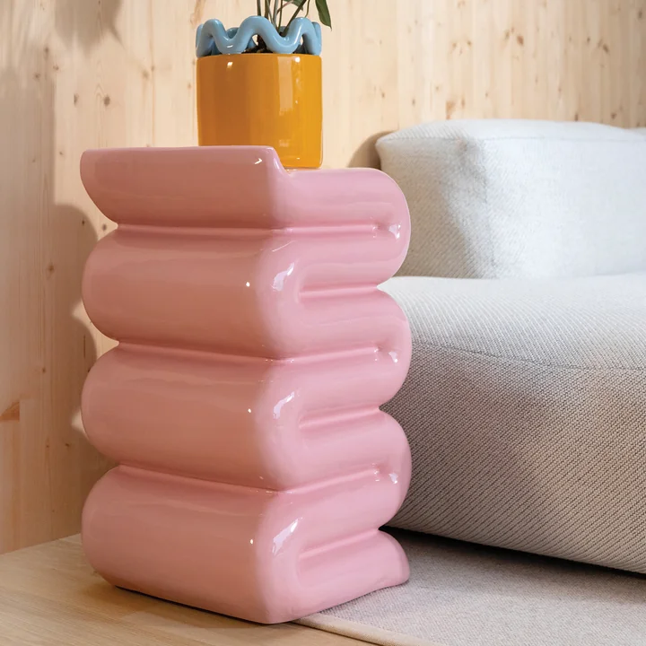 & klevering - Pillar Whip Table d'appoint, H 62 cm, rose