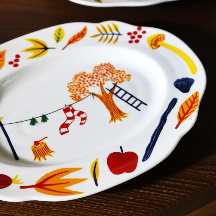 & klevering - Haines plat de service, 22 x 28 cm, multicolore