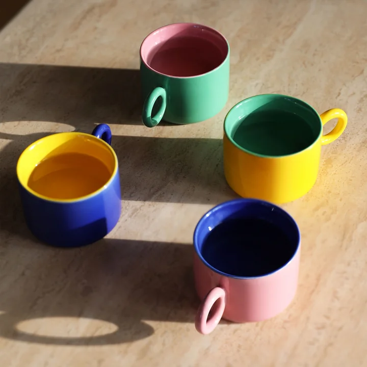& klevering - Chiquito Tasse, 0,2 L, multicolore (set de 4)