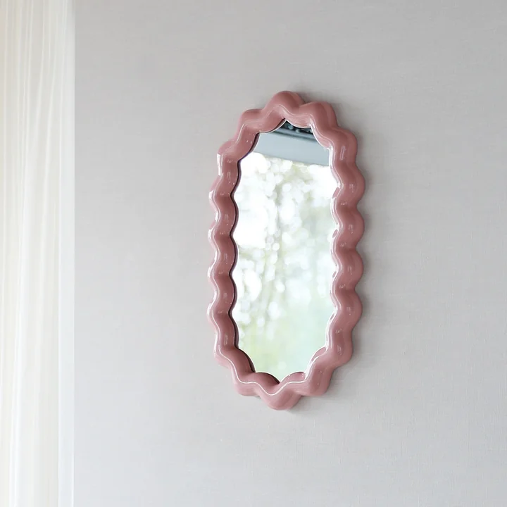 & klevering - Miroir Zigzag, 31,5 x 52,5 cm, blush
