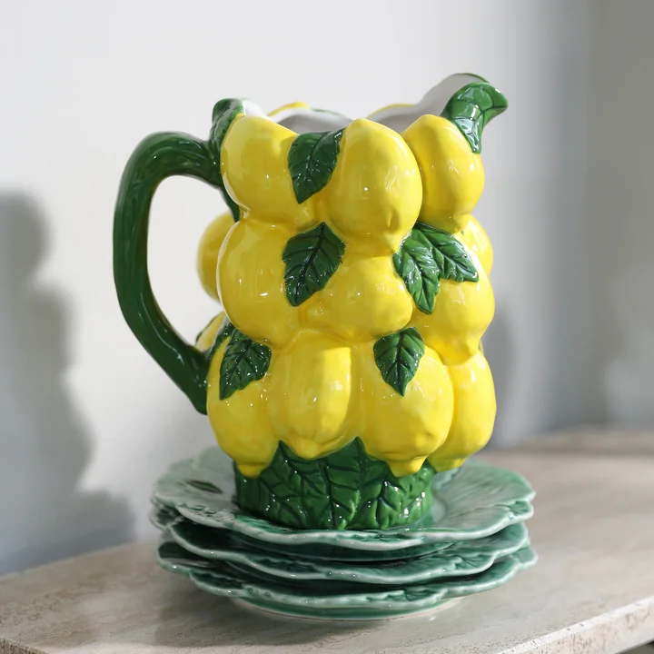 & klevering - Pichet citron, H 20,5 cm, jaune / vert