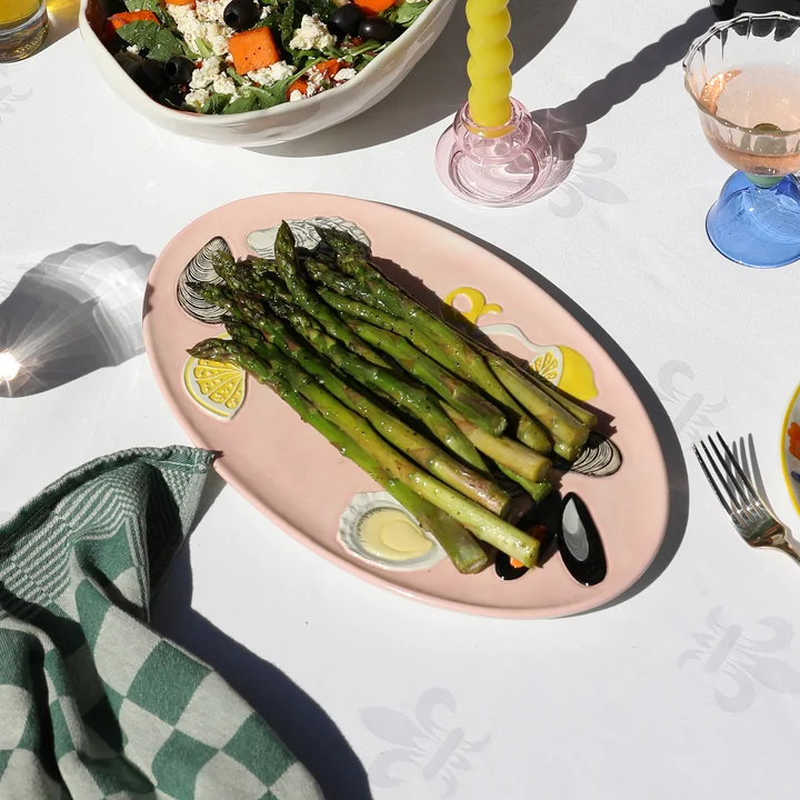 & klevering - De la mer Plat de service 33 x 20 cm, Oyster