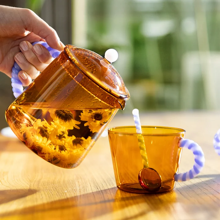 & klevering - Duet théière 1 l et tasse, ambre