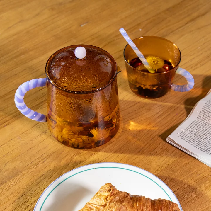 & klevering - Duet théière 1 l et tasse, ambre