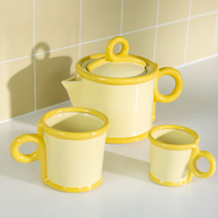 & klevering - Loop théière, jaune