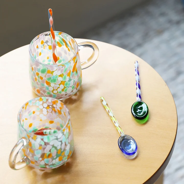 & klevering - Cuillère Swirl, multi (set de 4)