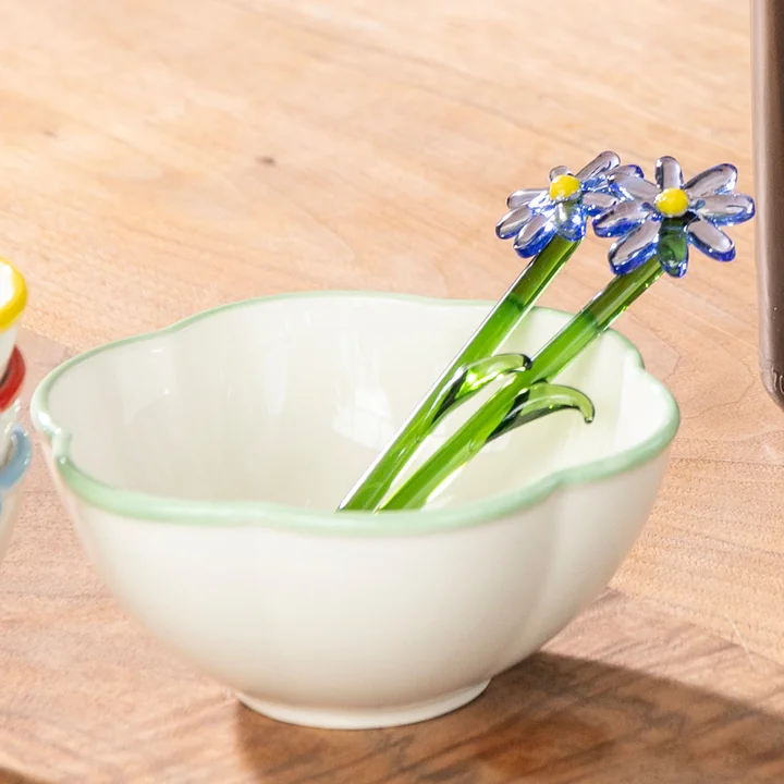 & klevering - Flora Cuillère, bleu (set de 2)