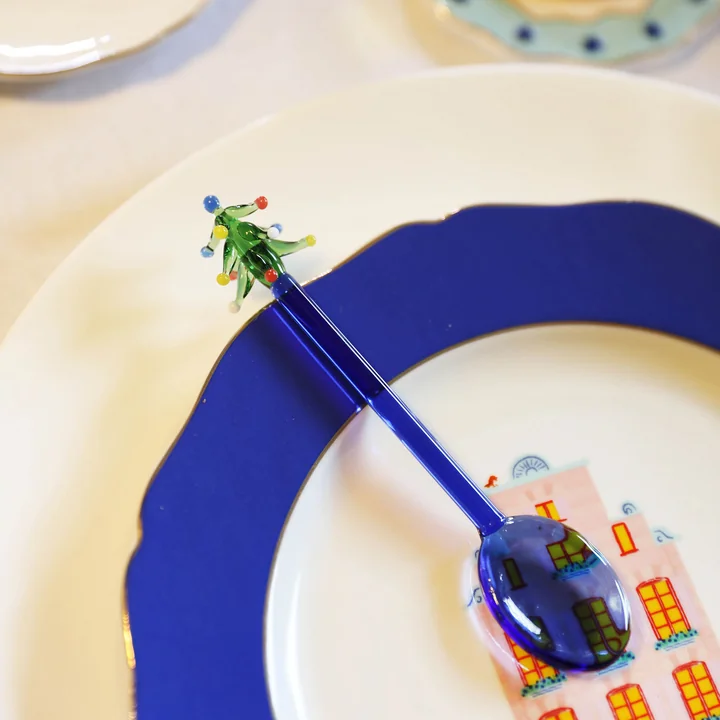 Merry cuillère, bleu (set de 2) de & klevering