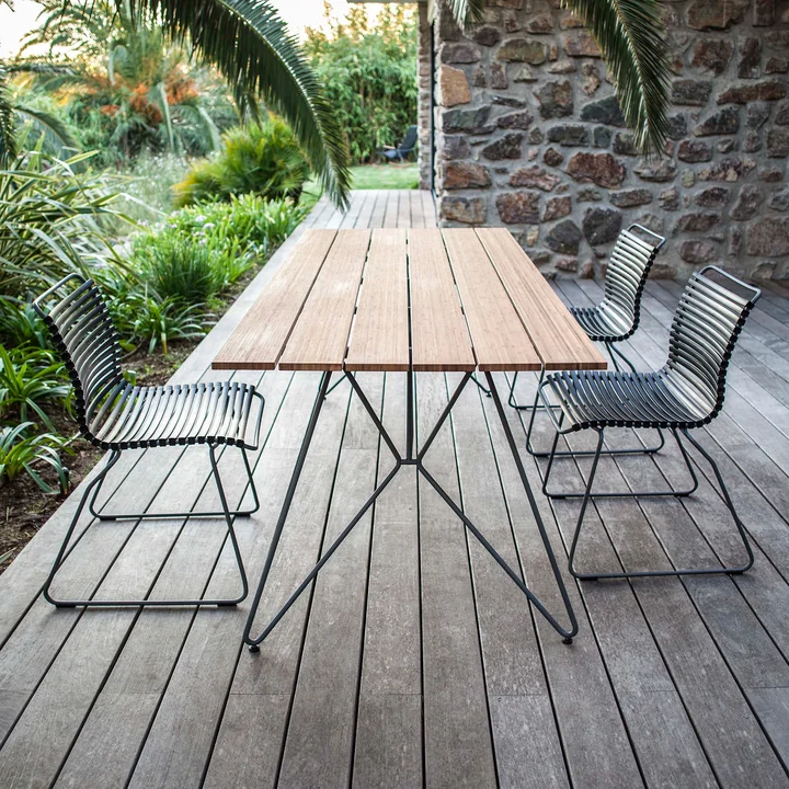 HOUE - CLICK Outdoor Dining chaise, noir