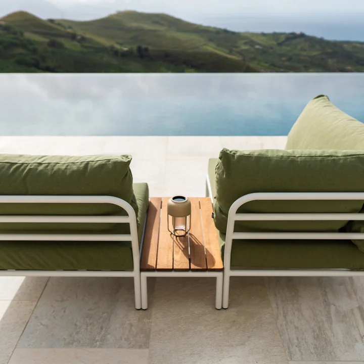 HOUE - Level / Level 2 Table d'appoint, 81 x 40 cm, muted white