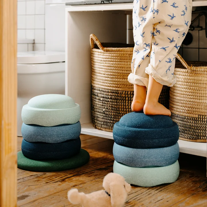 Stapelstein® - Original + planche, Waters & Greens Set (7 pcs.)