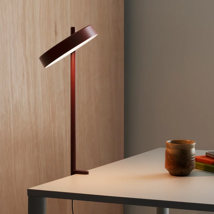Wästberg - w242 Pastille alu LED lampe à pince c2, rouge oxyde RAL 3010