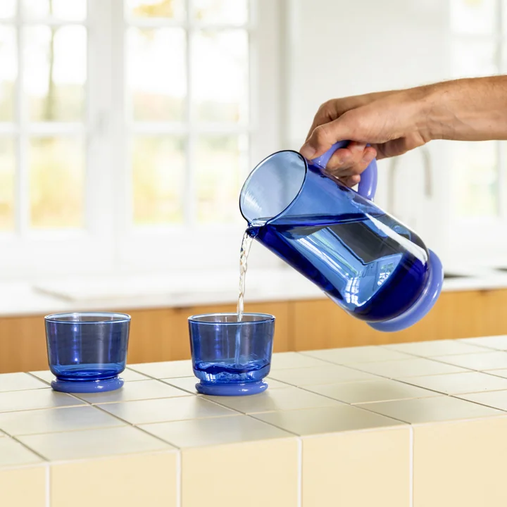 Dew Carafe 1 L, blue de & klevering