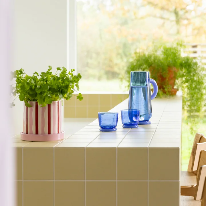 Verre Dew, 0,2 L, bleu (set de 2) de & klevering