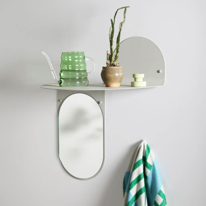 Flip Miroir, 53 x 63 cm, gris de & klevering
