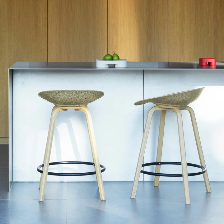 Normann Copenhagen - Mat tabouret de bar 65 cm, seaweed / noir