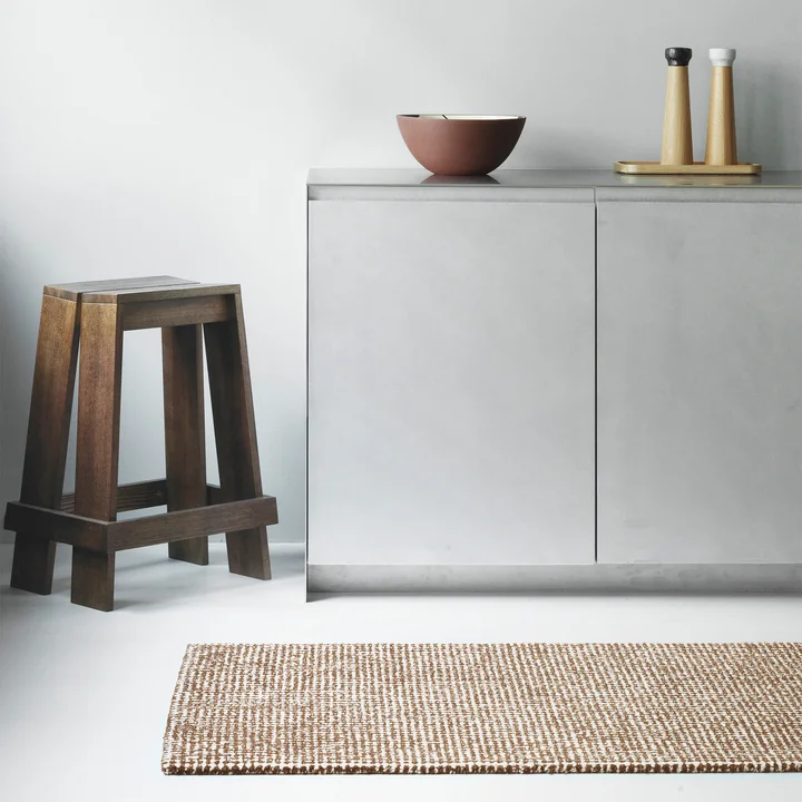Normann Copenhagen - Tapis Flick 80 x 200 cm, off white / marron