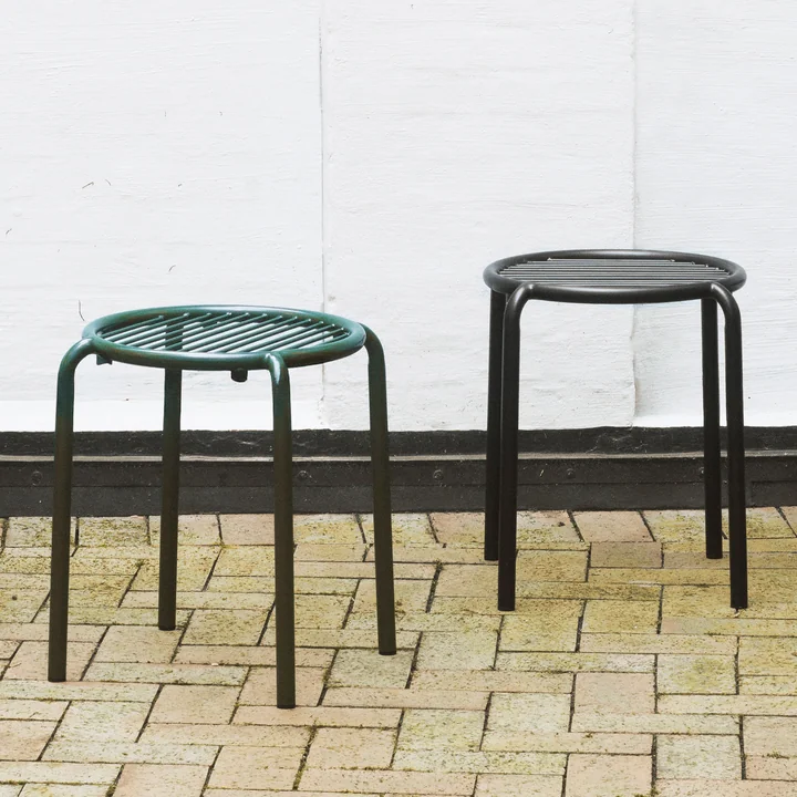 Normann Copenhagen - Tabouret Vig, vert foncé et noir