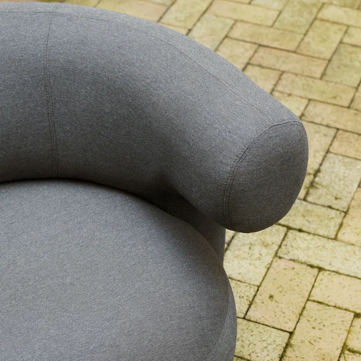 Normann Copenhagen - Burra Outdoor Lounge Chair avec fonction de retournement, chestnut (Natté 10102)