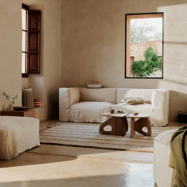 Ferm Living - Tapis Athens Stripes, 200 x 300 cm, naturel / blanc cassé