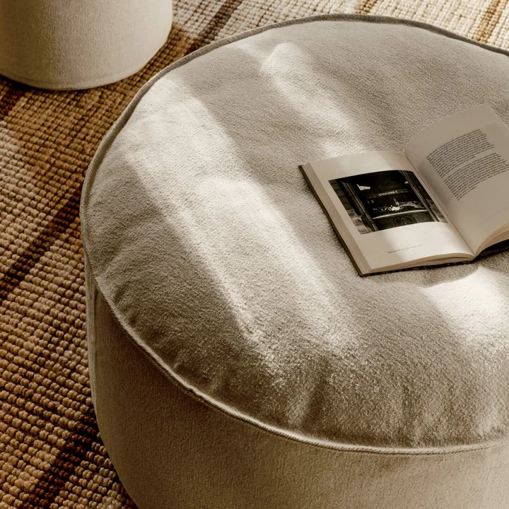 Ferm Living - Aun Pouf Ø 80 x H 40 cm, blanc cassé