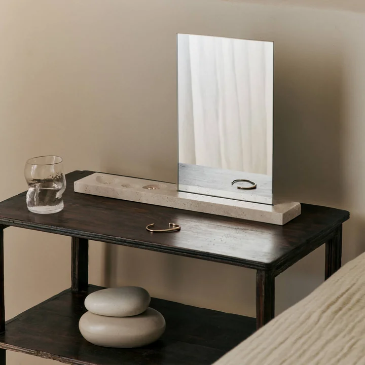 Ferm Living - Caseta miroir de table, beige