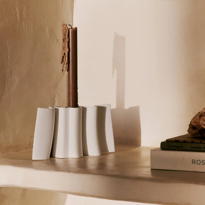 Ferm Living - Dedali Bougeoir, blanc cassé